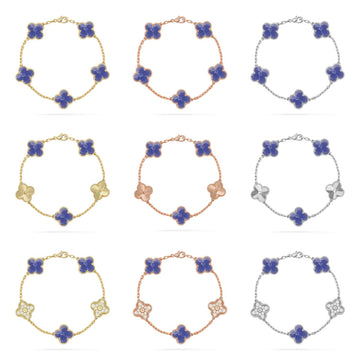 [Super CiCi ]CLOVER 5 MOTIF BLUE VEINS BRACELET COLLECTION