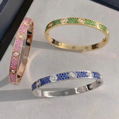 [Super Jewellery]Classic 6.1mm Love Bracelet 10-Diamond Full Pavé