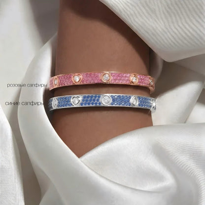[Super Jewellery]Classic 6.1mm Love Bracelet 10-Diamond Full Pavé