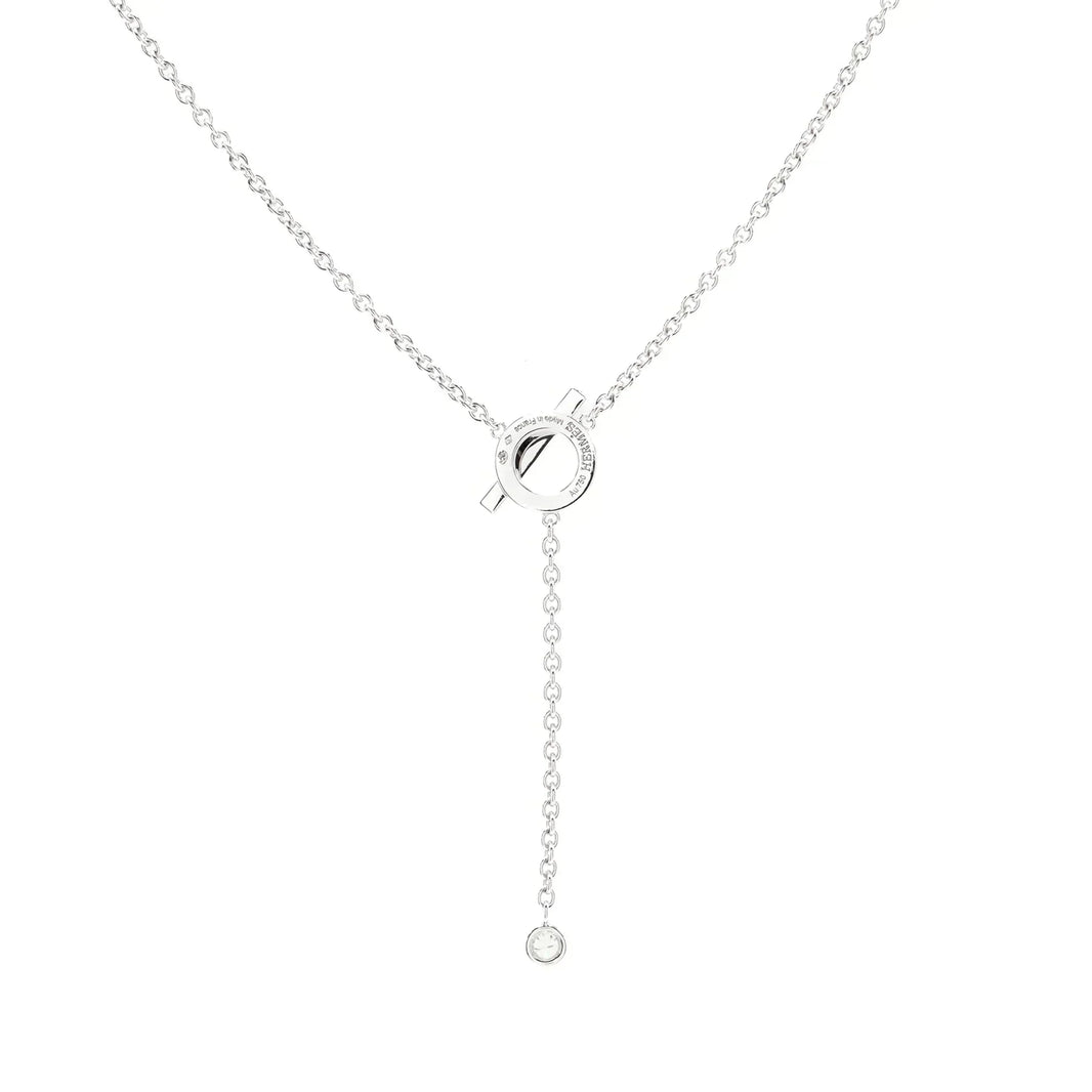 [Super Jewellery]FINESSE SILVER DIAMOND NECKLACE