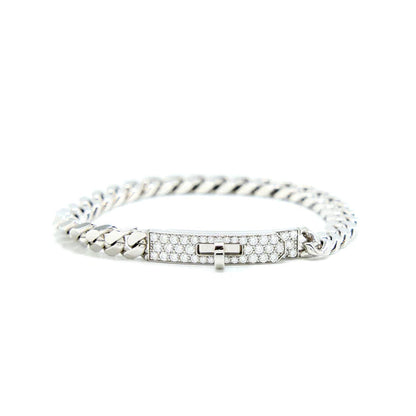 [Super Jewellery]KELLY CHAIN SILVER DIAMOND BRACELET