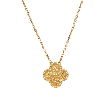 [Super Jewellery]CLOVER 15MM  BRONZING NECKLACE