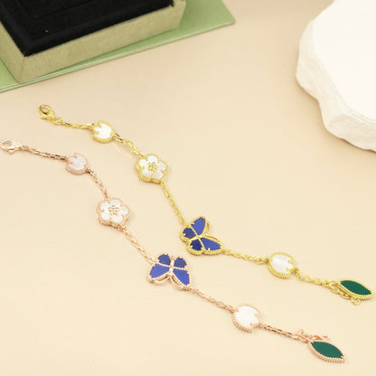 [Super Jewellery]LUCKY SPRING BUTTERFLY 5 MOTIF BRACELET