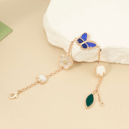 [Super Jewellery]LUCKY SPRING BUTTERFLY 5 MOTIF BRACELET