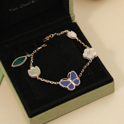 [Super Jewellery]LUCKY SPRING BUTTERFLY 5 MOTIF BRACELET