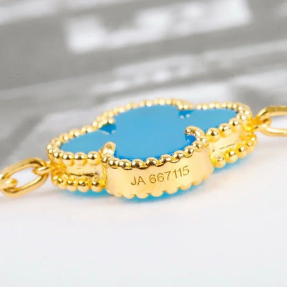 [Super Jewellery] CLOVER 5 MOTIF TURQUOISE BRACELET COLLECTION