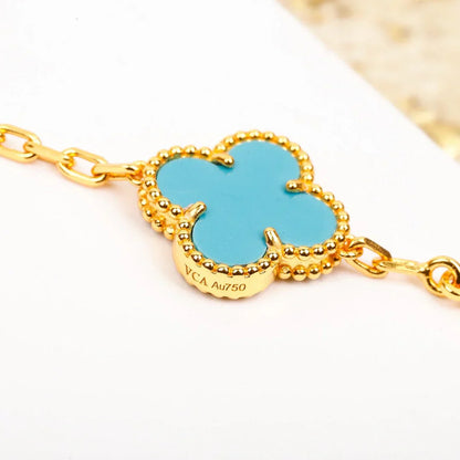 [Super Jewellery] CLOVER 5 MOTIF TURQUOISE BRACELET COLLECTION
