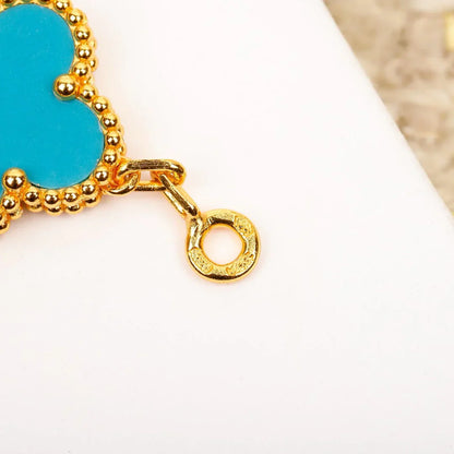 [Super Jewellery] CLOVER 5 MOTIF TURQUOISE BRACELET COLLECTION