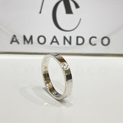 [Super Jewellery]LOVE RING 4MM 1 DIAMOND