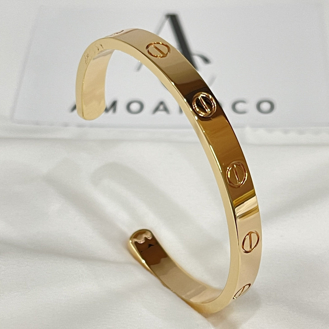 [Super Jewellery]LOVE BRACELET 6.1MM OPEN CUFF