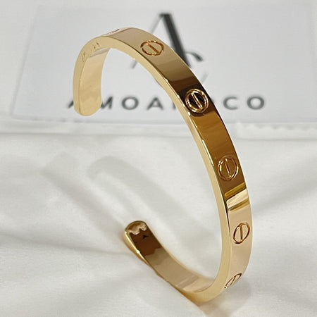 [Super Jewellery]LOVE BRACELET 6.1MM OPEN CUFF