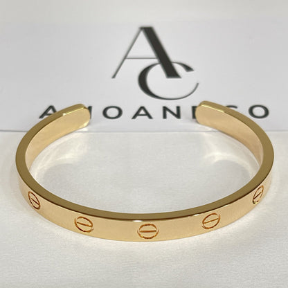 [Super Jewellery]LOVE BRACELET 6.1MM OPEN CUFF