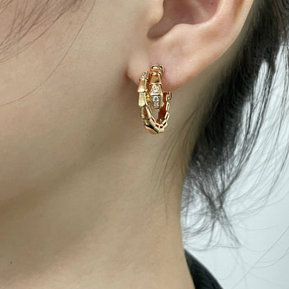 [Super]SERPENTI EARRINGS HALF DIAMOND