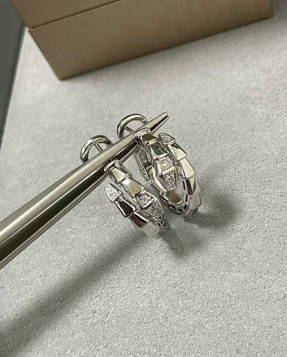 [Super]SERPENTI EARRINGS HALF DIAMOND