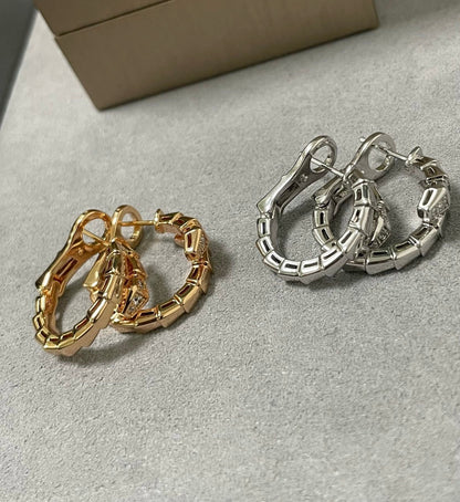 [Super]SERPENTI EARRINGS HALF DIAMOND