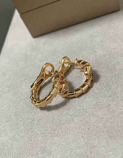 [Super]SERPENTI EARRINGS HALF DIAMOND