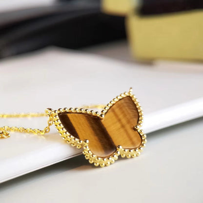[Super Jewellery] TIGER__ EYE BUTTERFLY NECKLACE