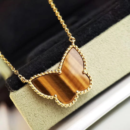 [Super Jewellery] TIGER__ EYE BUTTERFLY NECKLACE