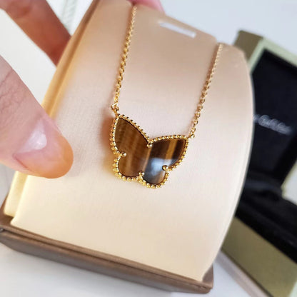 [Super Jewellery] TIGER__ EYE BUTTERFLY NECKLACE