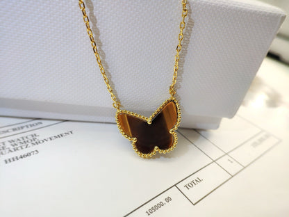[Super Jewellery] TIGER__ EYE BUTTERFLY NECKLACE
