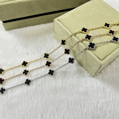 [Super Jewellery]CLOVER 6 MOTIF  ONYXS BRACELET