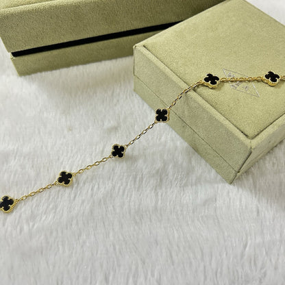 [Super Jewellery]CLOVER 6 MOTIF  ONYXS BRACELET