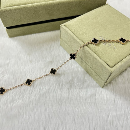 [Super Jewellery]CLOVER 6 MOTIF  ONYXS BRACELET