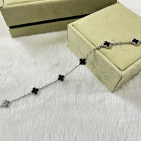[Super Jewellery]CLOVER 6 MOTIF  ONYXS BRACELET