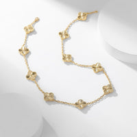 [Super Jewellery]CLOVER 10 MOTIFS LASER NECKLACE