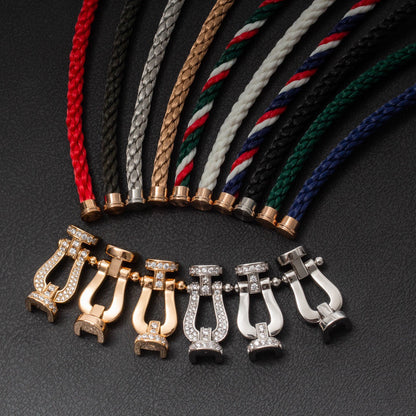 [Super Jewellery]FORCE LARGE HORSESHOE FULL DIAMOND BRACELET SILVER