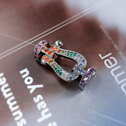 [Super Jewellery]FORCE LARGE HORSESHOE  COLORED DIAMOND BRACELET ROSE GOLD