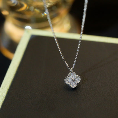 [Super Jewellery]CLOVER MINI 9.5MM PENDANT DIAMOND NECKLACE