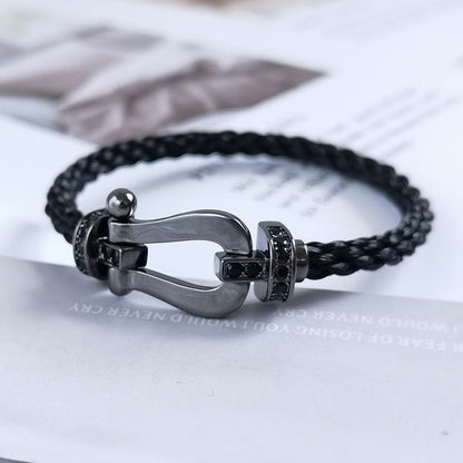 [Super Jewellery]FORCE LARGE SERIES HORSESHOE BLACK SAMURAI BRACELET
