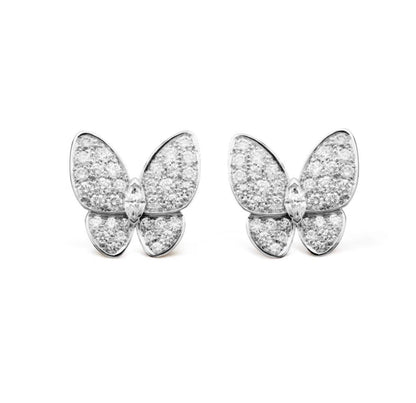 [Super Jewellery]BUTTERFLY ALL DIAMOND EARRINGS