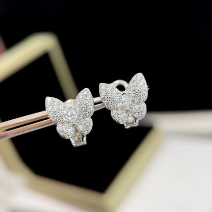 [Super Jewellery]BUTTERFLY ALL DIAMOND EARRINGS