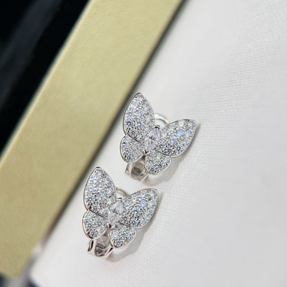 [Super Jewellery]BUTTERFLY ALL DIAMOND EARRINGS