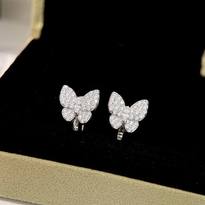 [Super Jewellery]BUTTERFLY ALL DIAMOND EARRINGS