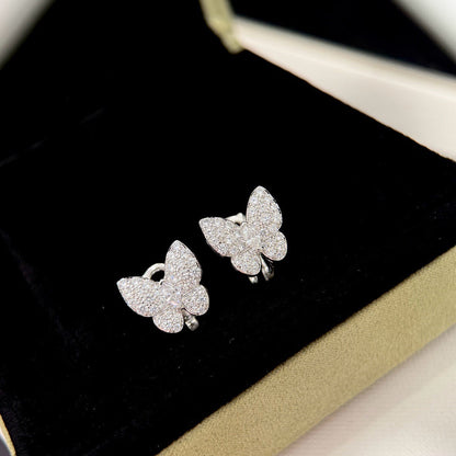 [Super Jewellery]BUTTERFLY ALL DIAMOND EARRINGS
