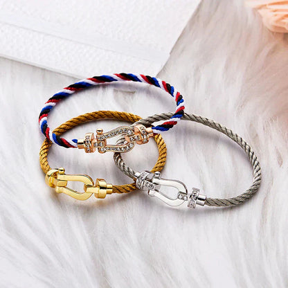 [Super Jewellery]FORCE LARGE HORSESHOE NO DIAMOND BRACELET GOLD