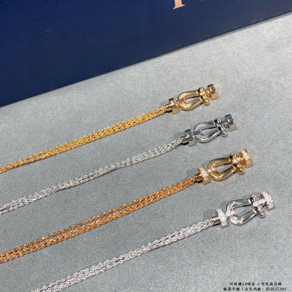 [Super Jewellery]FORCE SMALL HORSESHOE  DIAMOND CHAIN ROPE BRACELET