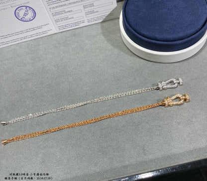 [Super Jewellery]FORCE SMALL HORSESHOE  DIAMOND CHAIN ROPE BRACELET