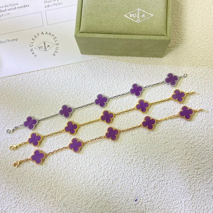 [Super Jewellery] CLOVER 5 MOTIF VIOLET BRACELET COLLECTION