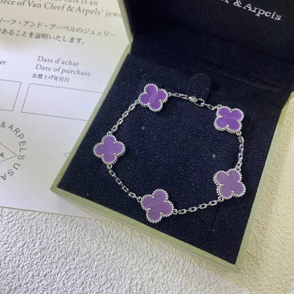 [Super Jewellery] CLOVER 5 MOTIF VIOLET BRACELET COLLECTION