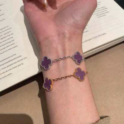 [Super Jewellery] CLOVER 5 MOTIF VIOLET BRACELET COLLECTION