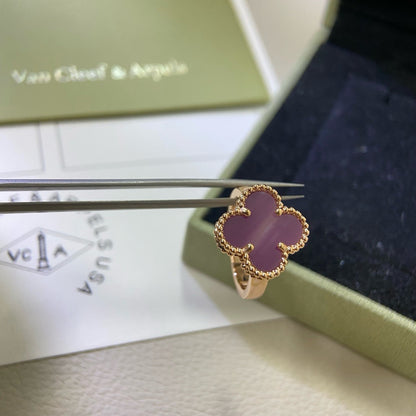 [Super Jewellery]CLOVER  PURPLE VIOLET RING