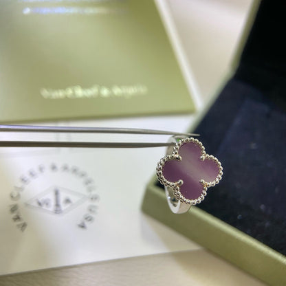 [Super Jewellery]CLOVER  PURPLE VIOLET RING