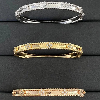 [Super Jewellery]CLOVER BRACELET 4MM DIAMONDS