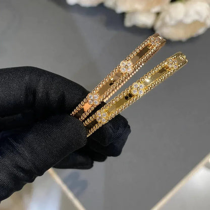[Super Jewellery]CLOVER BRACELET 4MM DIAMONDS