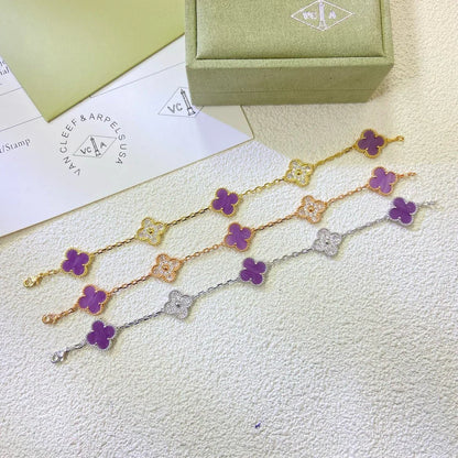 [Super Jewellery] CLOVER 5 MOTIF VIOLET BRACELET COLLECTION
