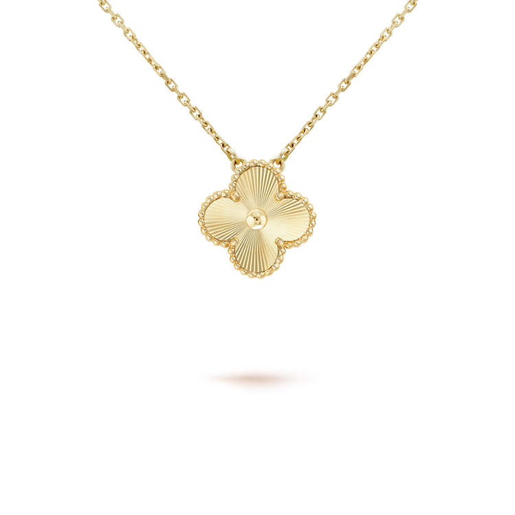 [Super Jewellery]CLOVER 15MM LASER NECKLACE